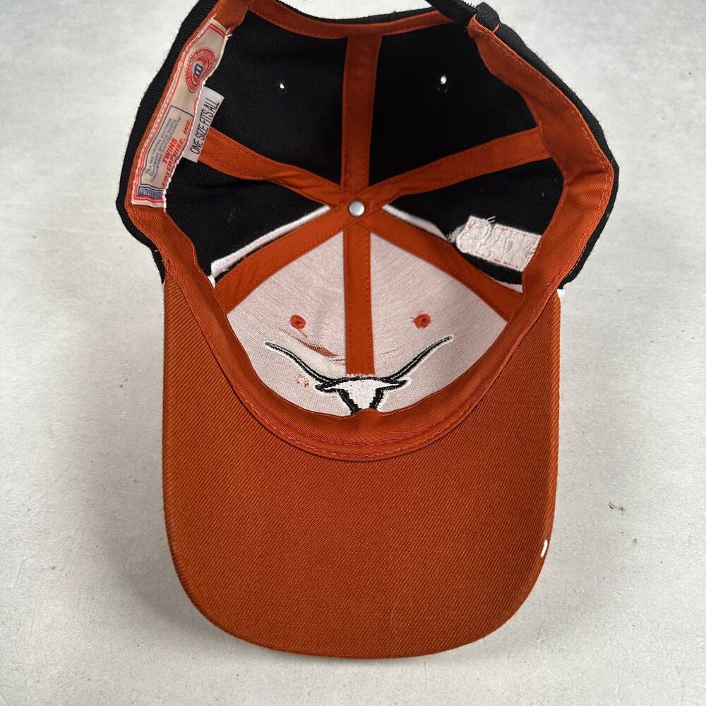 University of Texas Longhorns Hat Cap Mens Orange Black Twins Enterprise NCAA - Picture 7 of 8